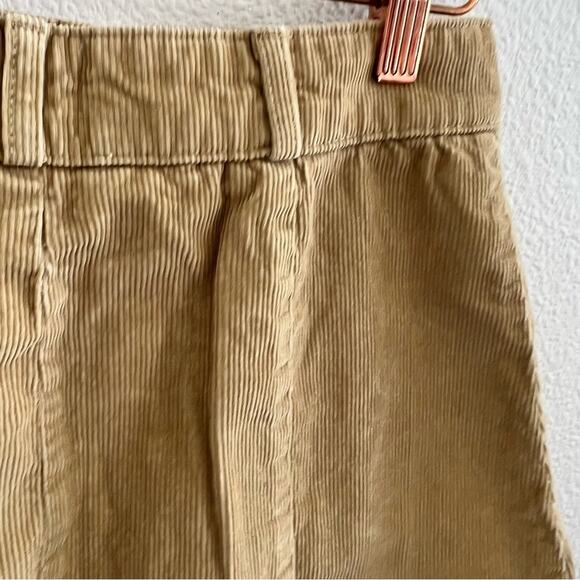 BDG Urban Outfitters Tan Corduroy Mini RIb Skirt Exposed Button Medium - Picture 5 of 5